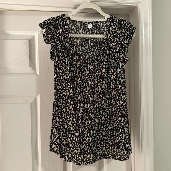 Old Navy Animal Print Blouse - Picture 1 of 9